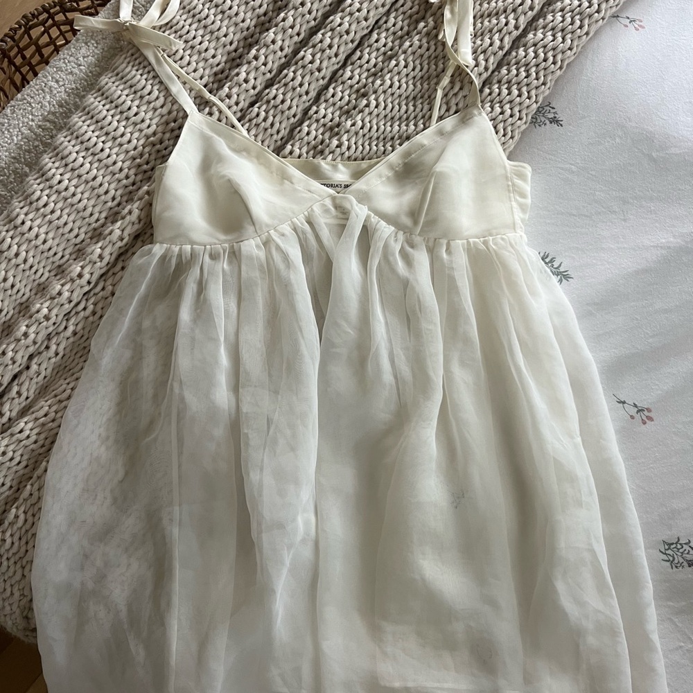 Victoria's Secret Cream Satin Top